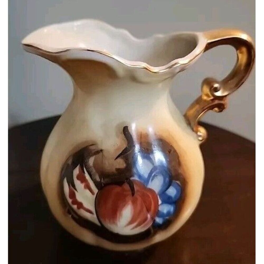 Artmark Fruit Pitcher  Made In Japan 6 1/2" Vintage